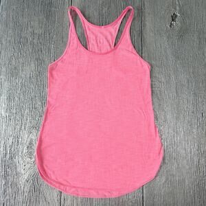 Lululemon What The Sport Singlet Pink Stripe Racerback Tank Fits Sz 2 To 6